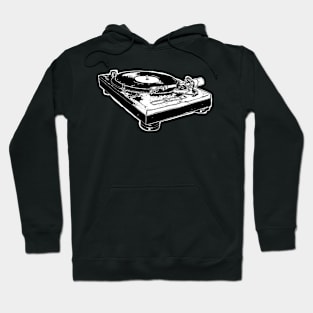 Record player turntable with record Hoodie